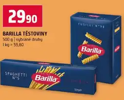Terno Barilla těstoviny nabídka