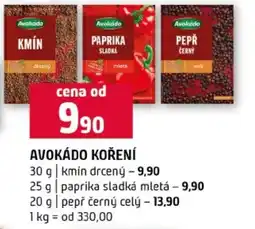 Terno Avokádo koření nabídka