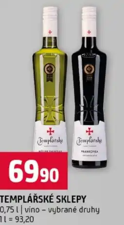 Terno Templářské sklepy nabídka