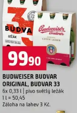 Terno Budweiser budvar original, budvar 33 nabídka
