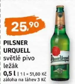 Terno Pilsner urquell světlé pivo ležák nabídka