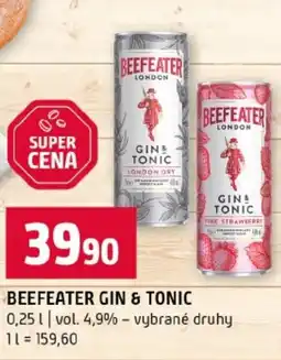 Terno Beefeater gin & tonic nabídka