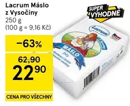 Tesco Lacrum Máslo z Vysočiny nabídka