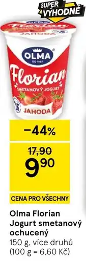Tesco Olma Florian Jogurt smetanový ochucený nabídka