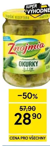 Tesco Znojmia okurky 5-7 cm nabídka