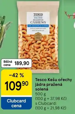 Tesco Tesco Kešu ořechy jádra pražená solená nabídka
