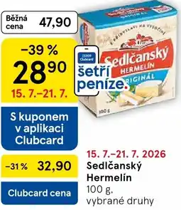 Tesco Sedlčanský Hermelín nabídka