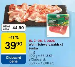 Tesco Wein Schwarzwaldská šunka nabídka