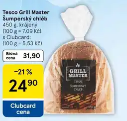 Tesco Tesco Grill Master Šumperský chléb nabídka