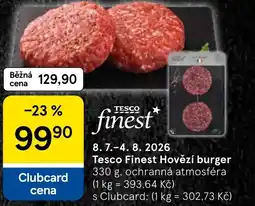 Tesco Tesco Finest Hovězí burger nabídka