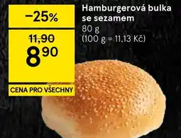 Tesco Hamburgerová bulka se sezamem nabídka
