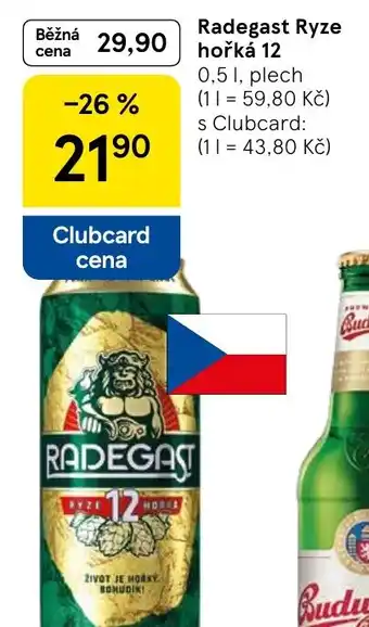 Tesco Radegast Ryze hořká 12 nabídka