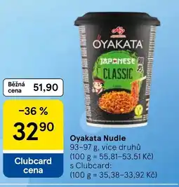 Tesco Oyakata Nudle nabídka