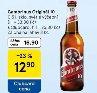 Tesco Gambrinus Originál 10 nabídka