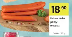 Kubík potraviny Debrecínské párky nabídka