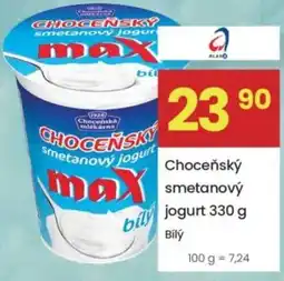 Kubík potraviny Choceňský Smetanový jogurt max smetanový bily jogurt nabídka