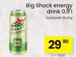 Kubík potraviny Big Shock energy drink nabídka