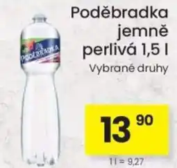 Kubík potraviny Poděbradka jemně perlivá nabídka