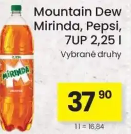 Kubík potraviny Mountain Dew Mirinda, Pepsi, 7UP nabídka