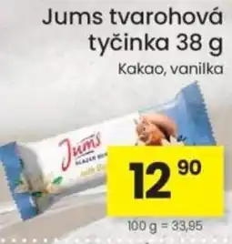 Kubík potraviny Jums tvarohová tyčinka nabídka