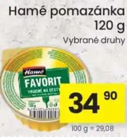 Kubík potraviny Hamé pomazánka nabídka