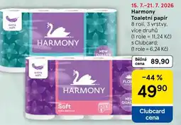 Tesco Harmony Toaletní papír nabídka