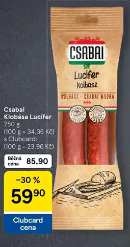 Tesco Csabai Klobása Lucifer nabídka