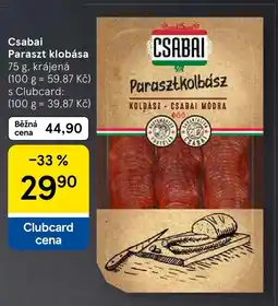 Tesco Csabai Paraszt klobása nabídka