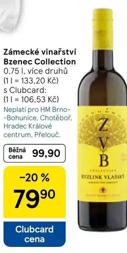 Tesco Zámecké vinařství Bzenec Collection nabídka