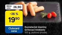 Tesco Kostelecké Uzeniny Grilovací klobásky nabídka