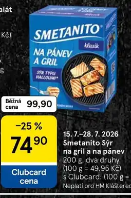 Tesco Smetanito Sýr na gril a na pánev nabídka