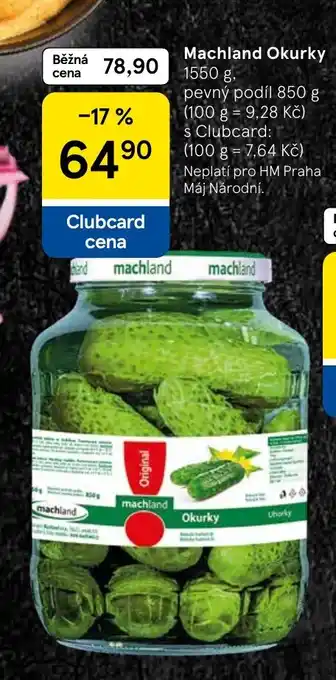 Tesco Machland Okurky nabídka