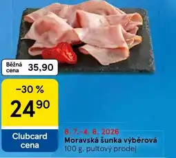 Tesco Moravská šunka výběrová nabídka