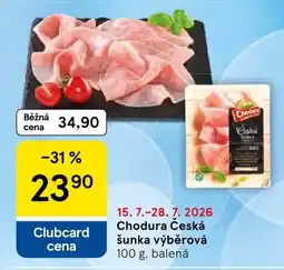 Tesco Chodura Česká šunka výběrová nabídka