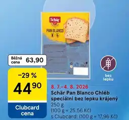 Tesco Schär Pan Blanco Chléb speciální bez lepku krájený nabídka