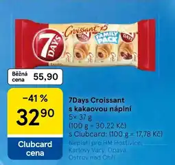 Tesco 7Days Croissant s kakaovou náplní nabídka