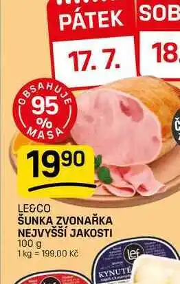 ŠUNKA ZVONAŘKA NEJVYŠŠÍ JAKOSTI