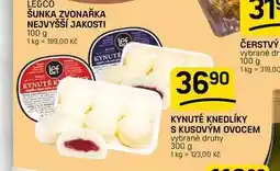 Flop KYNUTÉ KNEDLÍKY S KUSOVÝM OVOCEM vybrané druhy nabídka