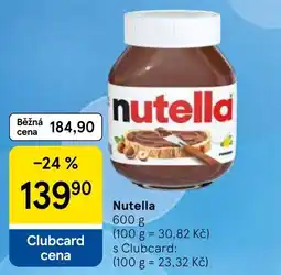 Tesco Nutella nabídka