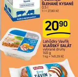 Flop VLAŠSKÝ SALÁT vybrané druhy nabídka