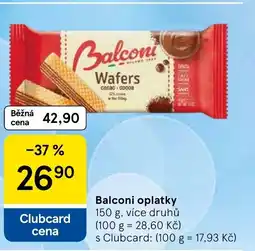 Tesco Balconi oplatky nabídka