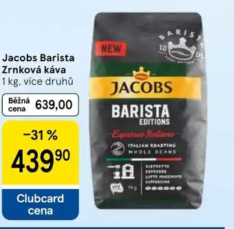 Tesco Jacobs Barista Zrnková káva nabídka