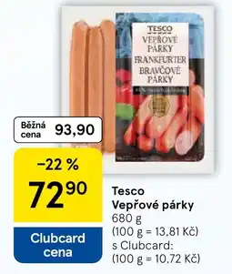 Tesco Tesco Vepřové párky nabídka