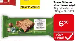 Tesco Tesco Oplatka s krémovou náplní nabídka