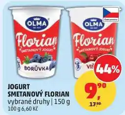Penny Market JOGURT SMETANOVÝ FLORIAN vybrané druhy nabídka