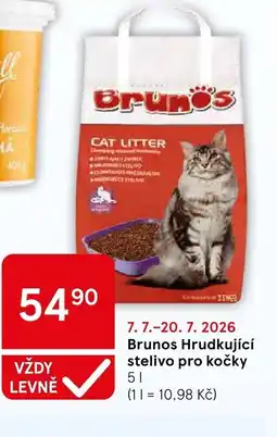 Tesco Brunos Hrudkující stelivo pro kočky nabídka