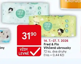 Tesco Fred & Flo Vlhčené ubrousky nabídka
