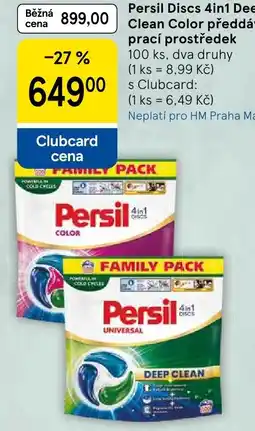 Tesco Persil Discs 4in1 Deep Clean Color předdávkovaný prací prostředek nabídka