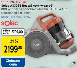 Tesco Solac AS3266 Bezsáčkový vysavač nabídka