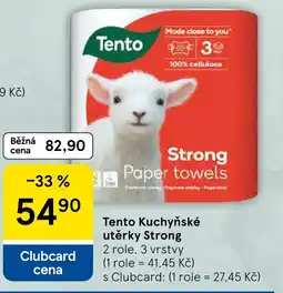 Tesco Tento Kuchyňské utěrky Strong nabídka